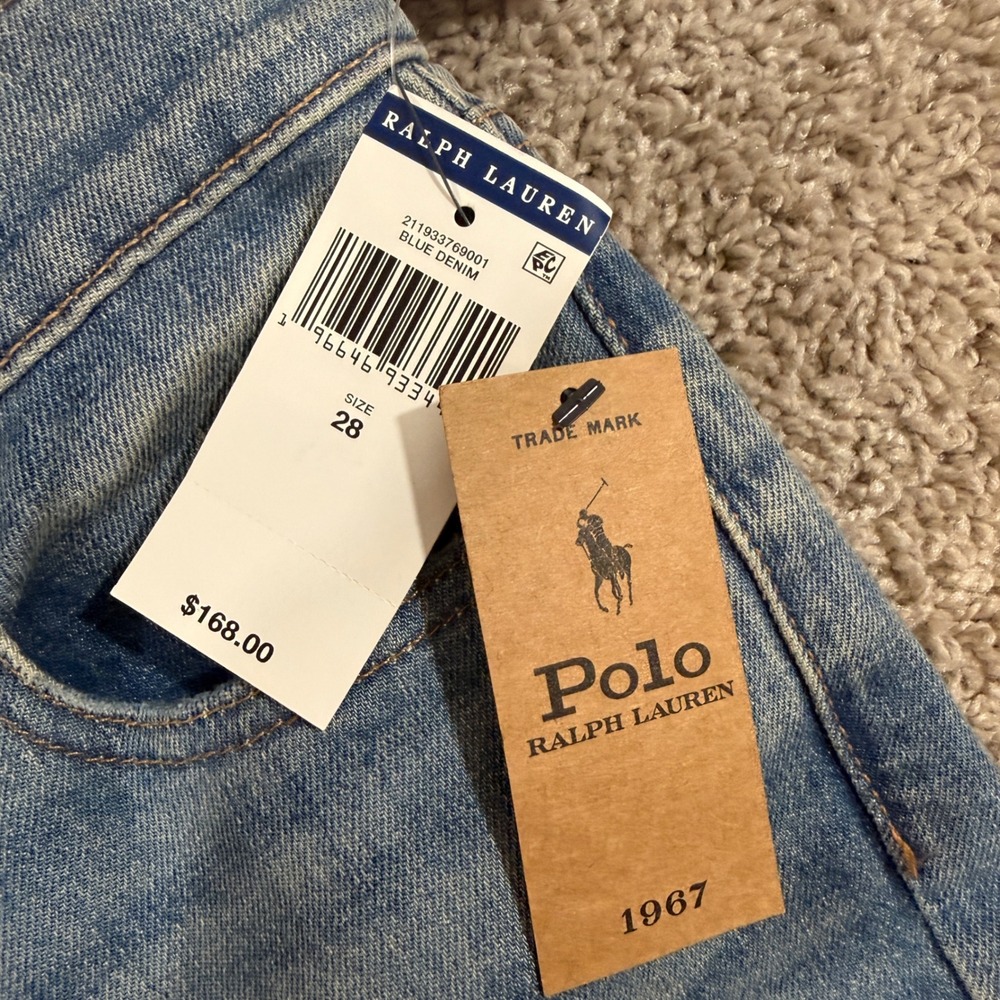 Polo Ralph Lauren High Rise Skinny Jeans Womens 28 Blue NWT Low Stretch Denim - Picture 6 of 10